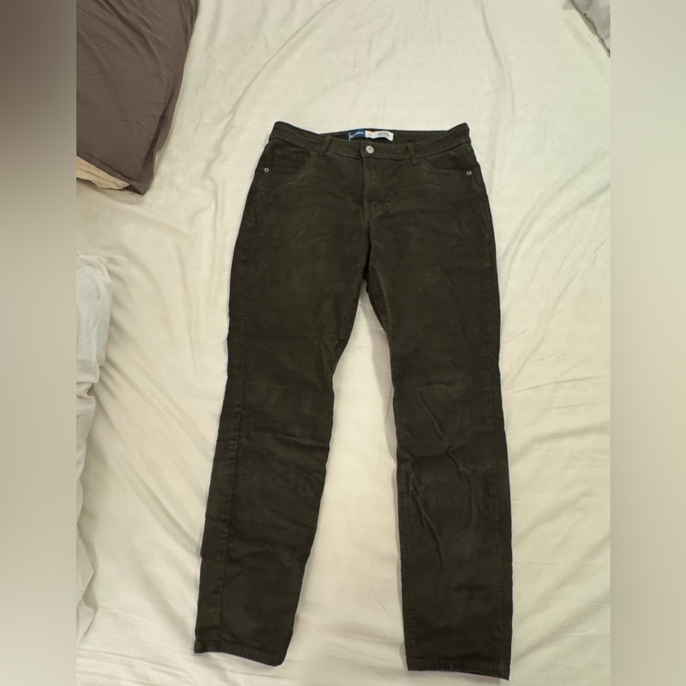 Old Navy petite Dark Green Slim Corduroy